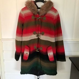 BB Dakota Toggle Hooded Southwestern Jacket Size S